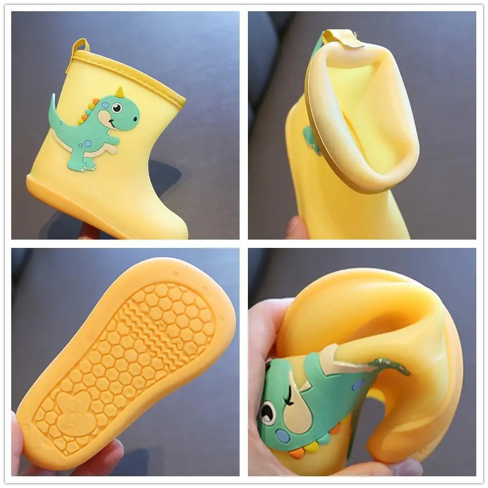 

KINE PANDA Waterproof Kids Rain Shoes Children Rain Boots Boys Girls Baby Rubber Boots Dinosaur Soft 1 2 3 4 5 6 7 8 9 Years Old