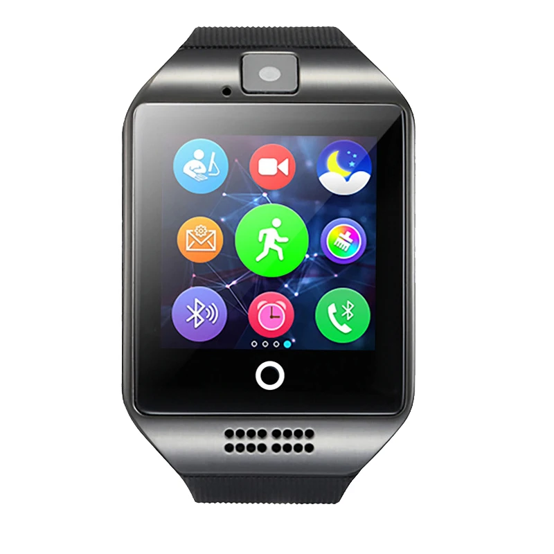 Топ смарт-часы с камерой Q18 Bluetooth Smartwatch SIM TF слот для карты фитнес-трекер