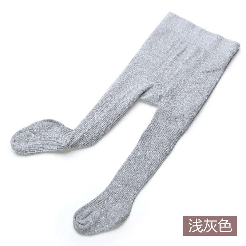 Spring Autumn Tights For Girls Children Leopard Pantyhose Cotton Girls Stockings Toddler Tights Kid Underwear - Цвет: purl light gray