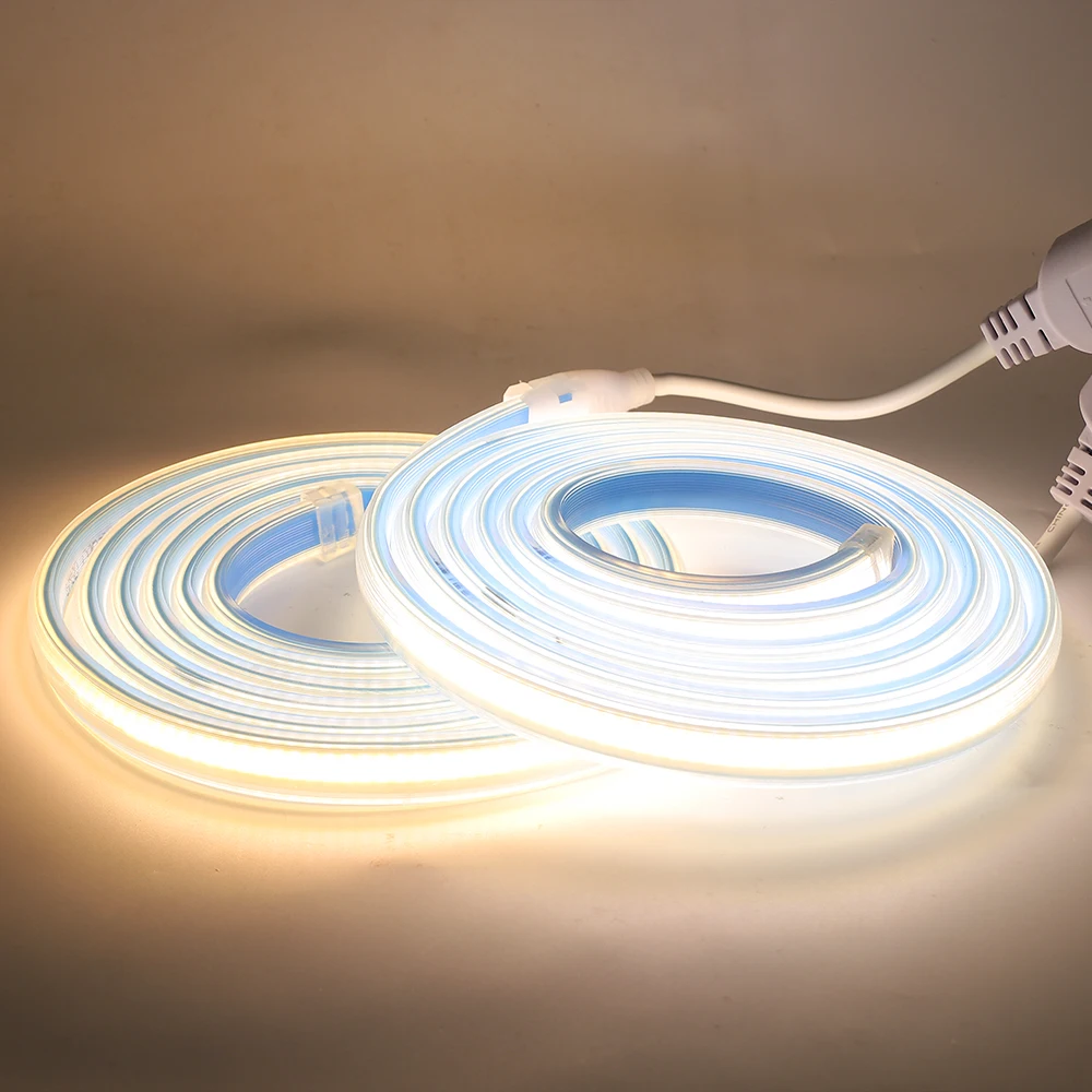 220В COB светодиодный светильник водонепроницаемая супер яркая 280LED/m линейный ing CRI 90