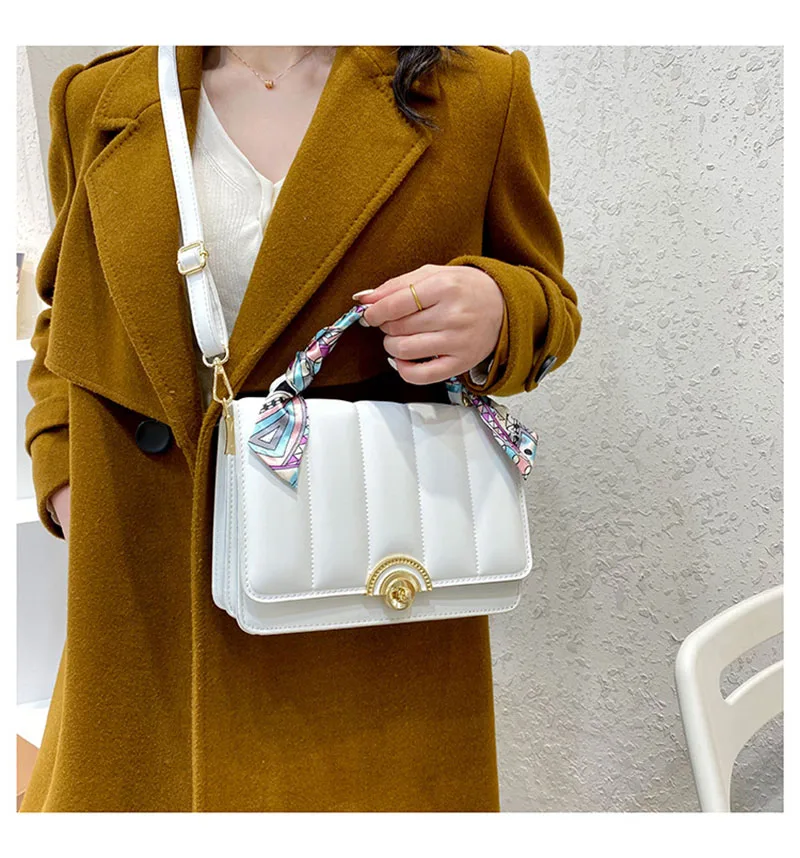 

2021New Female Ribbon Tote bag High-quality PU Leather Women's Designer Handbag High capacity Shoulder Messenger Free Shipping