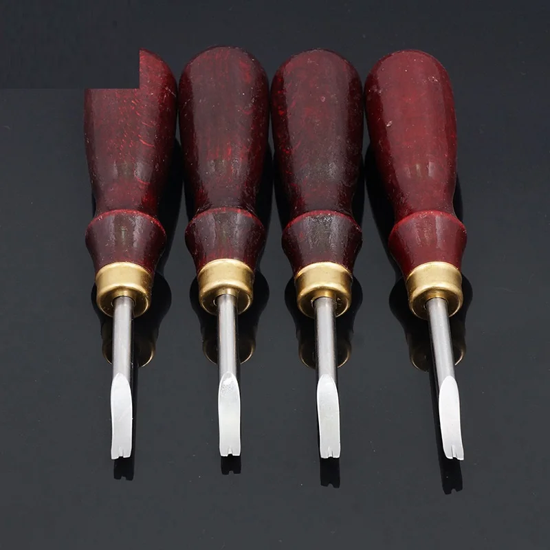 1Pcs Leather Engraving Cutting Edge DIY Hand Tools Wood Handle Carved Chamfering Utting Accessories Professional Goods | Дом и сад