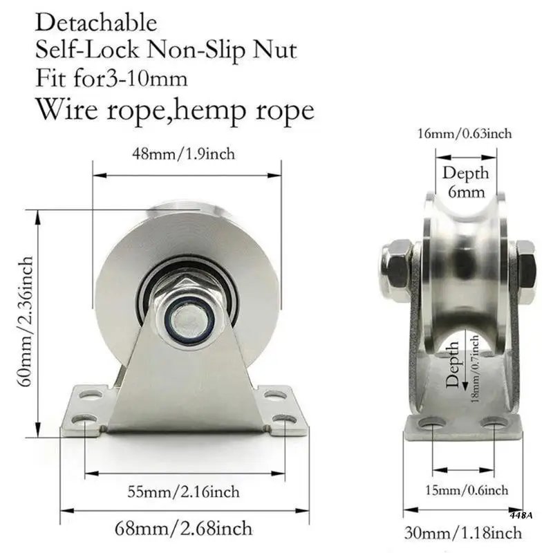 Направляющая из Проволочной веревки с U-образным пазом колесо для