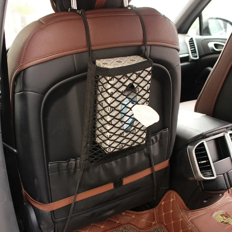 

Эластичная Сетчатая Сумка-органайзер для хранения на спинке сиденья автомобиля