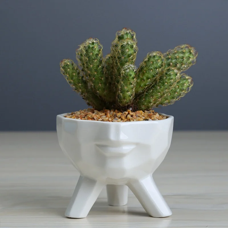 

Flower Pot Simulation Half-face Wash Basin Succulent Potted Home Decoration Landscape Supplies-trumpet Pot