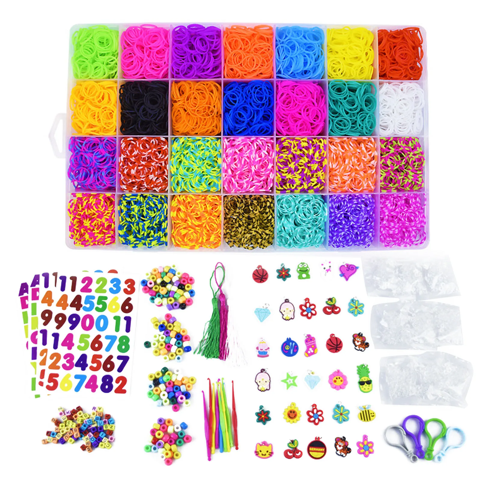 

DIY Hand Made Rubber Bands Twist Loom Set Rubber Loom Kits Friendship Bracelet Maker Making Kit For Kids In Stock handy