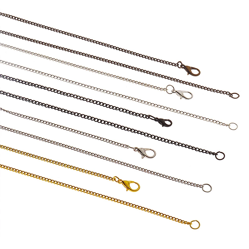 

10Pcs/Lot 2mm Width Gold/Antique Bronze Bulk Fine Necklace Chain For Jewelry Making Findings DIY Materials Handmade Supplies