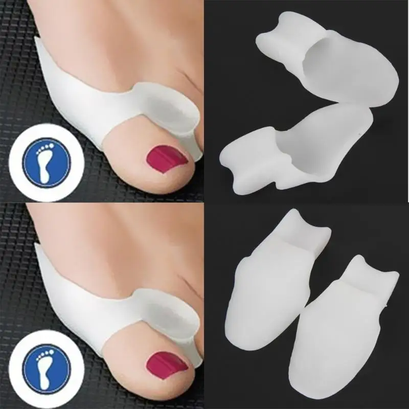 2 шт силиконовый бурсит стопы Hallux вальгус палец ноги сепаратор растяжки корректор Защита ног инструменты педикюр, уход за ногами красота здоровье