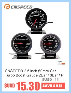 CNSPEED 60 мм Автомобильный датчик температуры воды 50-150C с датчиком температуры воды с белым и янтарным светильник YC101413+ YC100221