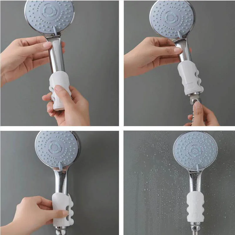 

Silicone Shower Head Holder suction cup strong adsorption waterproof Reusable Durable Removable shower accessor fixed base frame
