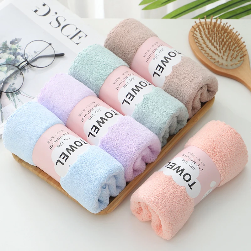 

Coraline Fleece Face Towel Microfiber Absorbent Bathroom Home Terry Thick Quick Dry Cloth cleaning Kitchen Beach Towel 35x75cm