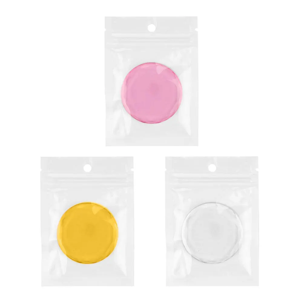 

10PCS False Eyelashes Holder Tray Round Jade Stone Eyelashes Extension Glue Pallet Holder Makeup False Eyelashes Organiser Pad