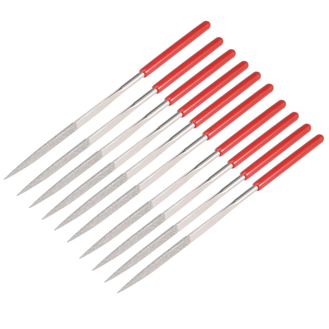 

uxcell 10Pcs 4mm x 160mm Triangular Diamond Needle File 150 Grit