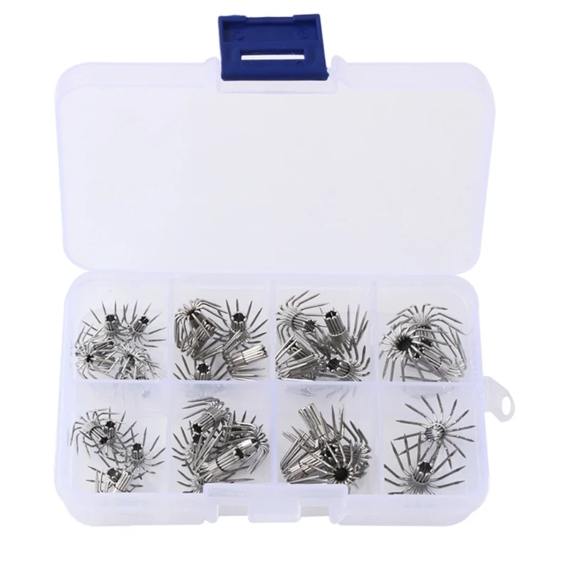 

35 шт., нержавеющая сталь, разные размеры, каракатица, кальмар, джиг, приманка для рыбалки, крючки, острый зонтик, рыболовные крючки, приманки д...