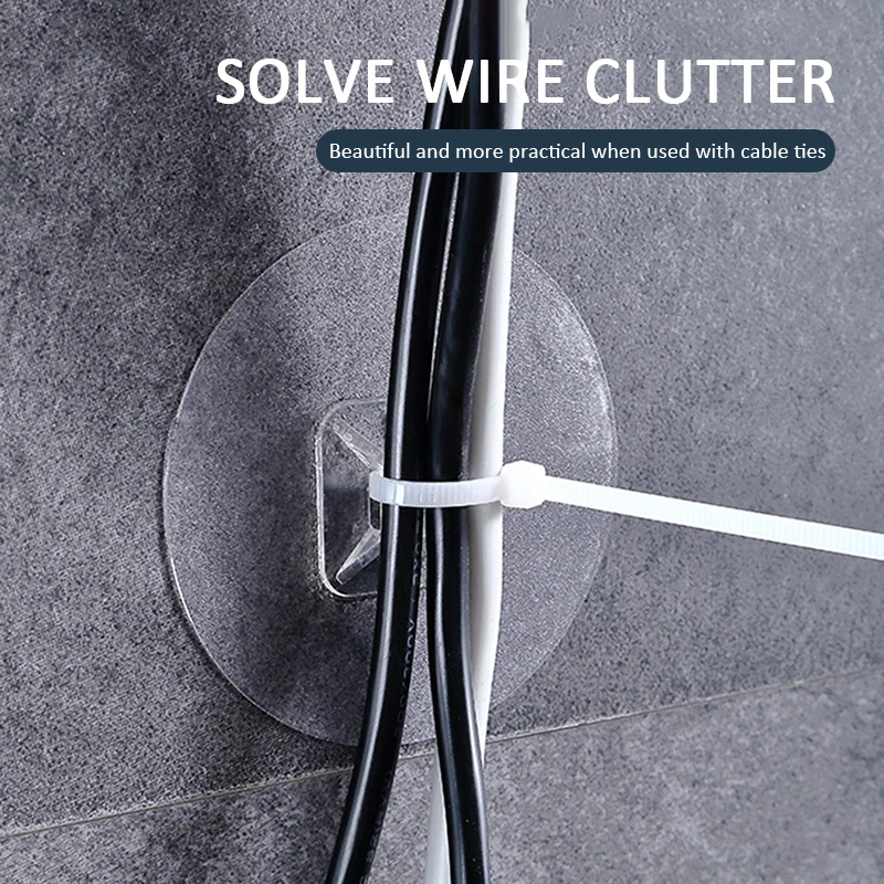 

Household Perforation-free Wall Fixation Paste Line Tie Fixer Organizer Cable Storage Clip Anti-fall Fixation Clamp Holder