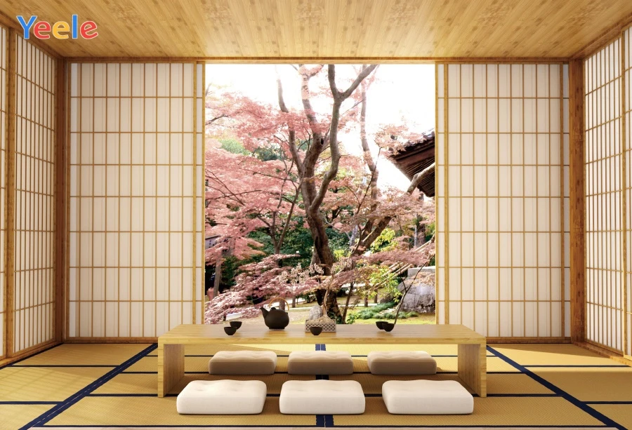 Yeele Wood Door Building Table Japan Interior Living Room Scene Photography Backgrounds Photographic Backdrops For Photo Studio