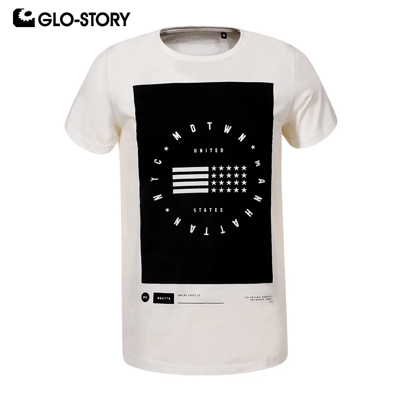 GLO STORY 2020 летние мужские футболки с коротким рукавом уличные топы Европейский