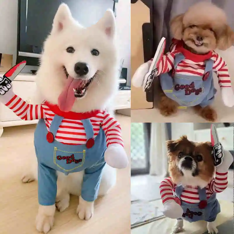 Funny Dog Clothes Winter Halloween Pet Clothing Pug French Bulldog Costume Corgi Shiba Inu Golden Retriever Big Large Dog Outfit
