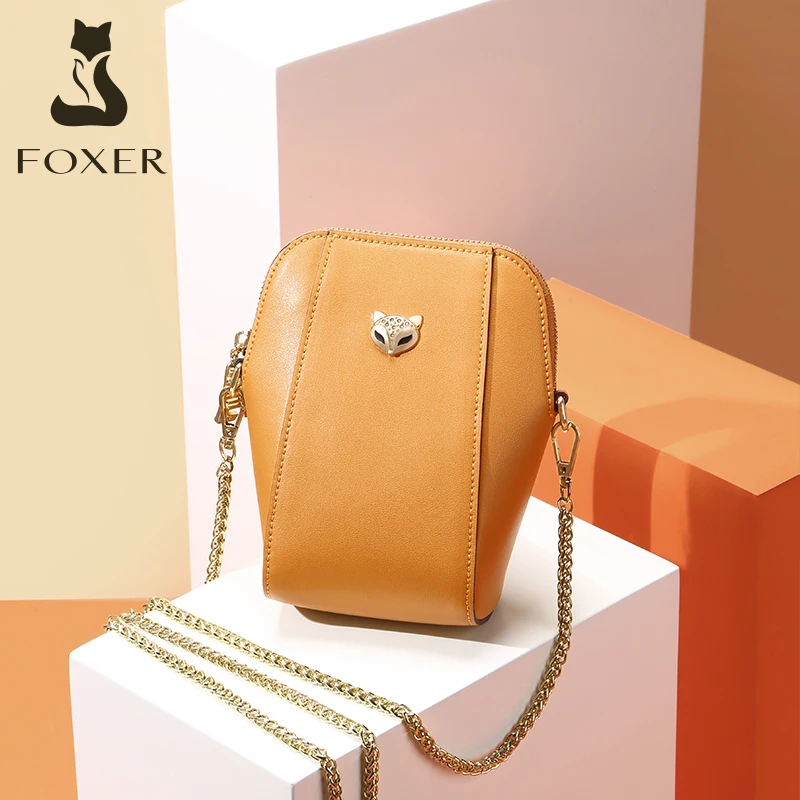 FOXER Женская Большая вместительная мини сумка для мобильного телефона модная