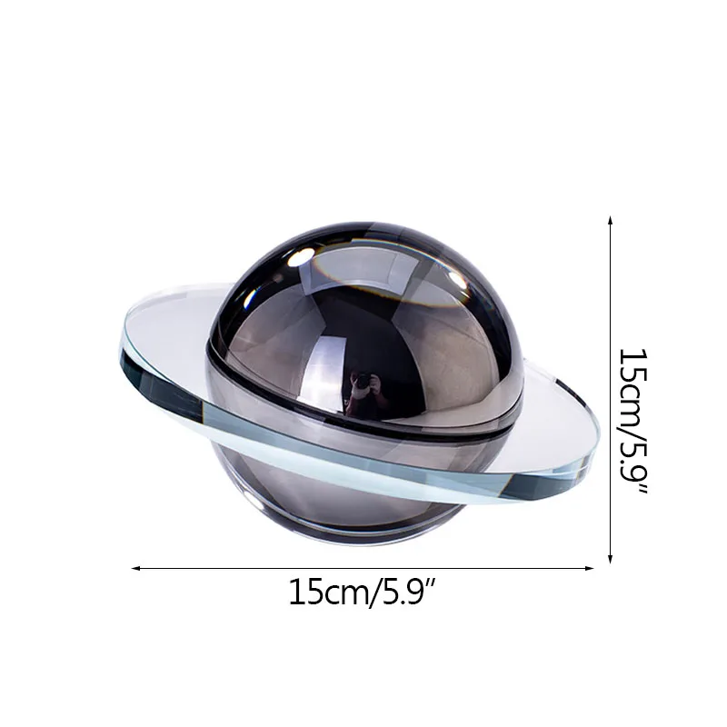 

Nordic Polishing Crystal Saucer Figurine Model Modern Art Geometric Figurine Ornament Home Decoration Accessories Room Decor