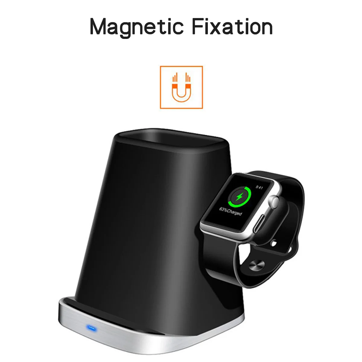 3 в 1 для Apple Watch Магнитная быстрая QI Беспроводная зарядка для мобильных 8 Plus X XR XS S9 S8 S7 док-станция