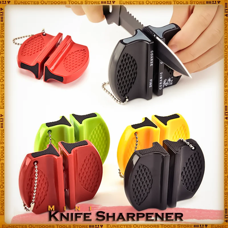 

Mini Portable Safe Knife Sharpener Tool For Home Kitchen Easy Sharpening Camp Pocket ABS Shell Sharpener Outdoor Tools