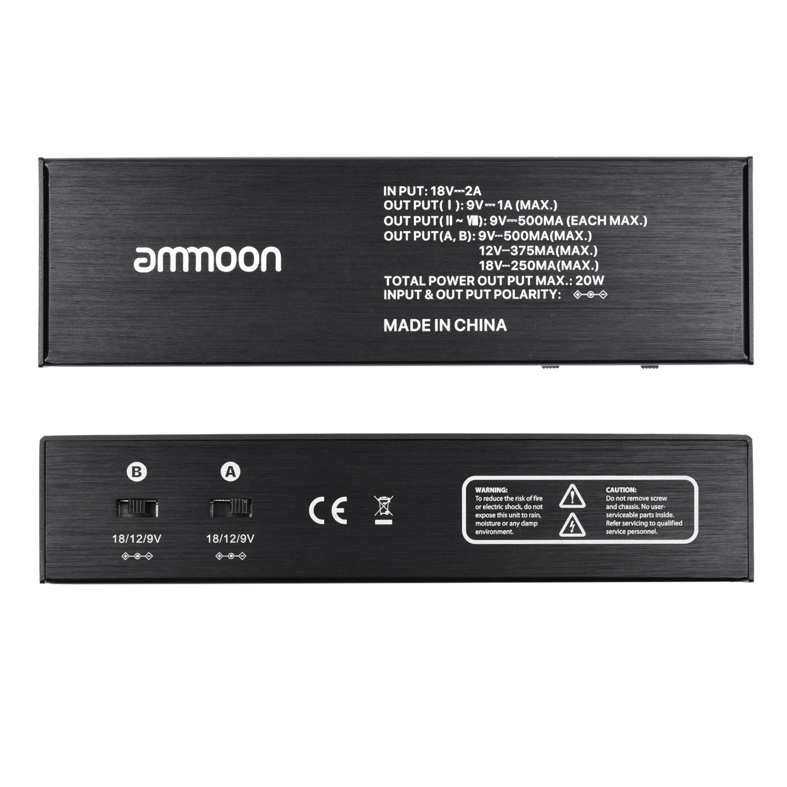 Дистрибьютор электростанции ammoon PP-1 для гитарных эффектов 10 изолированных
