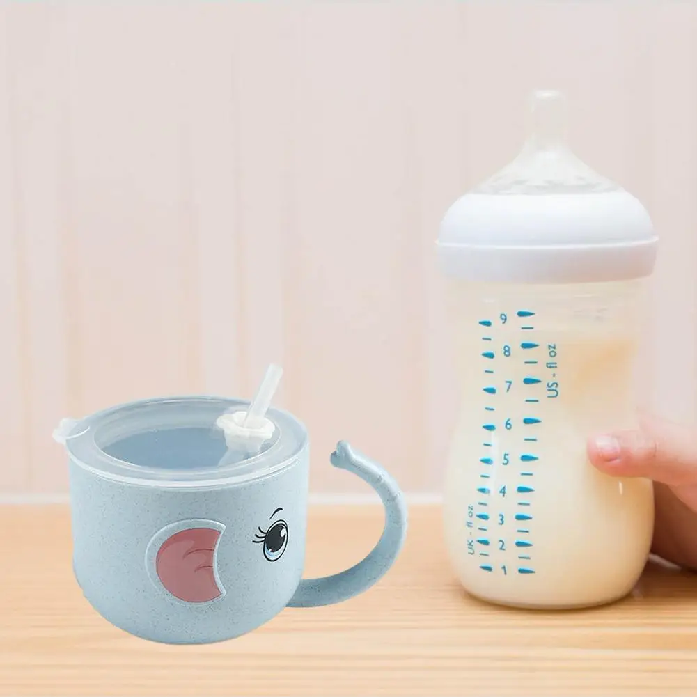 Baby Feeding Drinkware Straw Cup Learning Cups Toddler Water Bottle Tableware For Training With Hand | Дом и сад