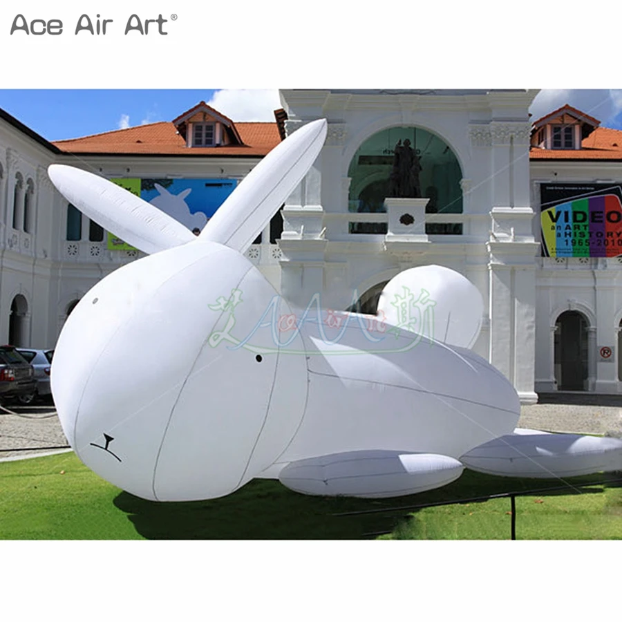 

2022 Giant Inflatable Easter Bunny Outdoor Easter Rabbit Lying On The Ground For Easter Festival Lawn Courtyard Decorations