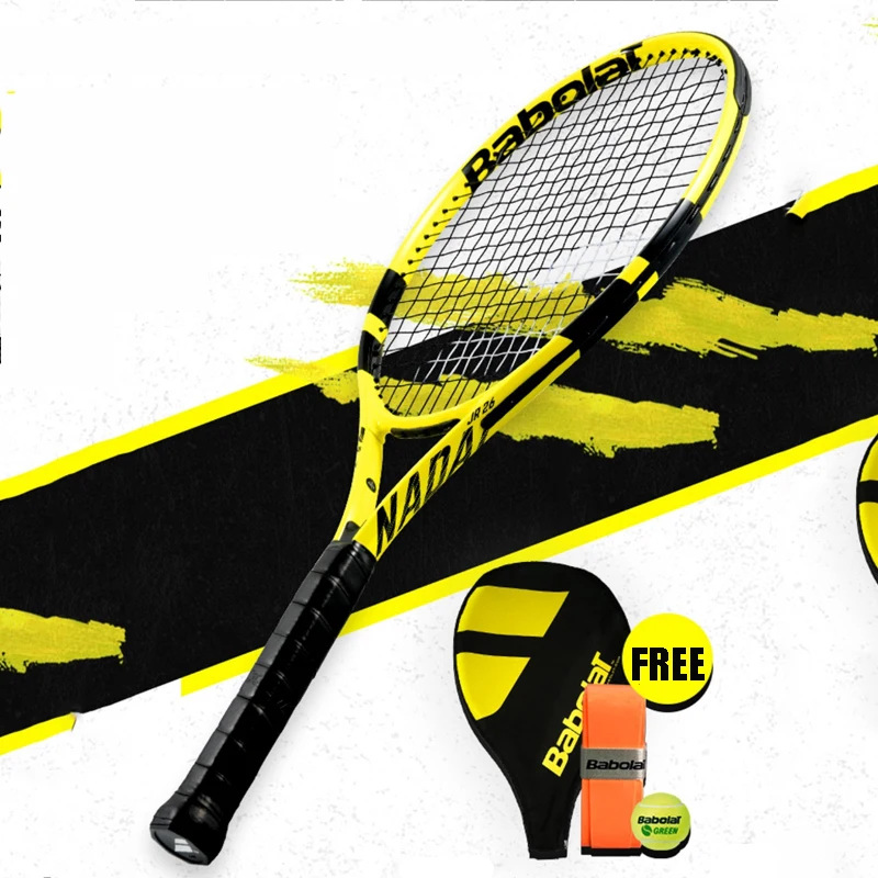 

Профессиональная теннисная ракетка Babolat, детская и взрослая алюминиевая стандартная Спортивная ракетка, комплект L2 Grip