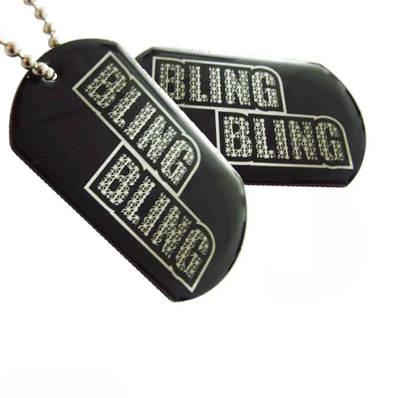 

High Quality Wholesale Personalized Custom Metal Stainless Steel Military Necklaces Sublimation Laser Engraved Logo Nickle Cool