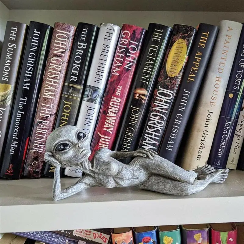 Космического пространства Alien смола/бронзовая скульптура марсиане сад набор