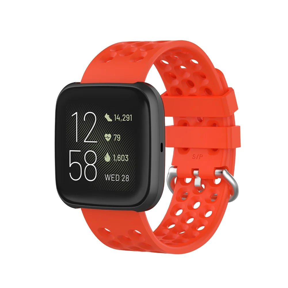 23 мм сменный мягкий силиконовый регулируемый ремешок для часов Ремешок Fit bit Versa 2