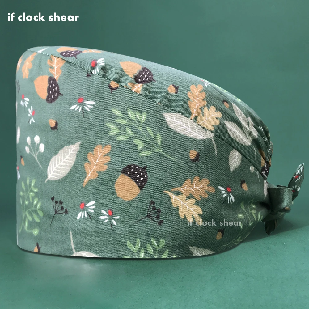 

Чистый хлопок медицинские халаты Кепки с принтом доктора Для мужчин и Для женщин Для мужчин медсестра Операционная Кепки s животное ветерин...