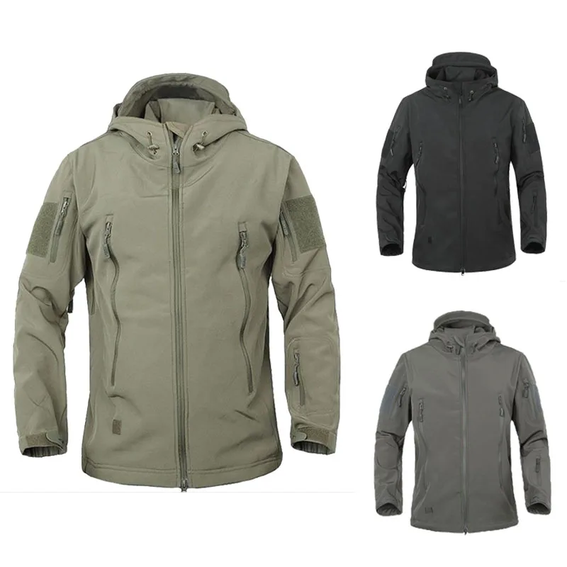 Мужская Уличная Военная Тактическая армейская куртка SoftShell Водонепроницаемая