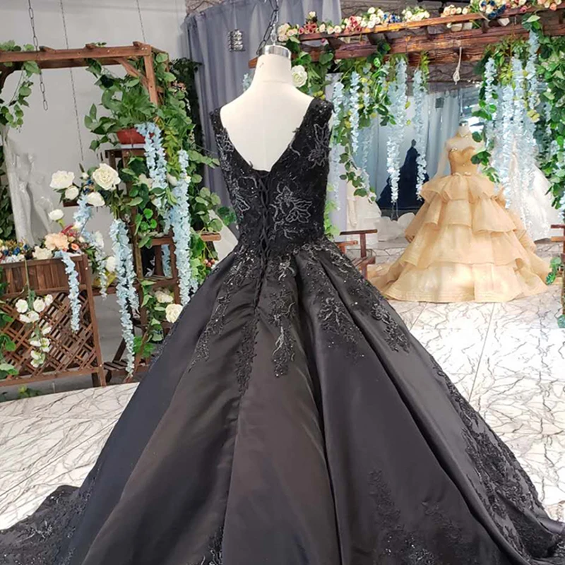 BGW 21519ht Black Evening Dresses For Special Occasions V Neck Sleeveless Satin Dress Long Gown 2019 Vestidos De Noche Elegantes