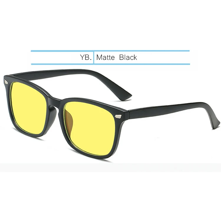 Matte Black-Yellow IVSTA, синий светильник, блокирующие очки для компьютера, анти-голубые лучи, игровые очки для геймеров, женщин и мужчин, кошачий глаз, близорукость, прозрачные очки по рецепту - Цвет оправы: Matte Black-Yellow
