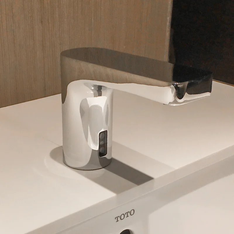 Basin Faucets Sensor Automatic Bathroom Sink Faucet Touchless Inductive Electric Toilet Wash Mixer Water Tap | Обустройство дома