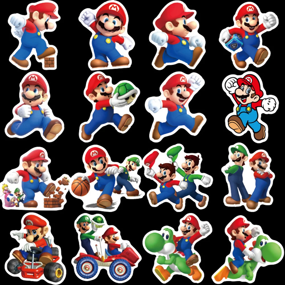 

100pcs Cartoon Characters Graffiti Sticker Not Repeated Personality Waterproof Car Motorcycle Trolley Case Sticker Toy