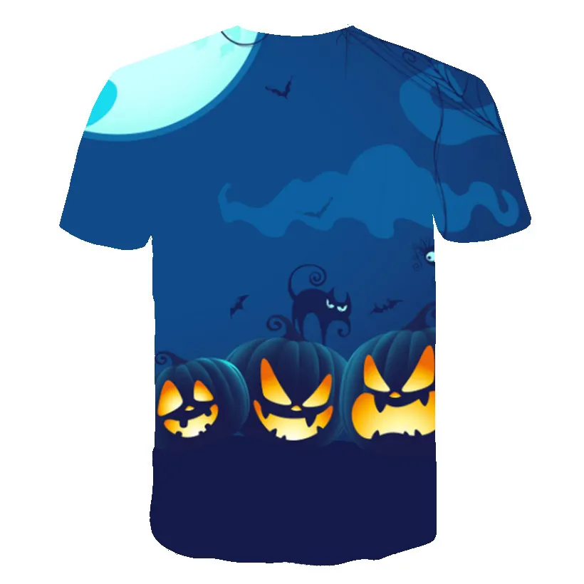 

New Summer Short Sleeves T-Shirts For Boys Girls Cartoon Cat 3D Printed T Shirt Kids Halloween Baby Casual Tops 4T-14T TShirt