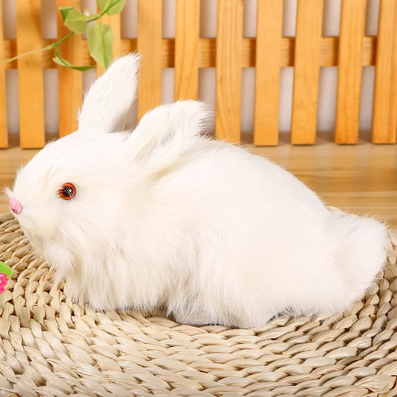 Имитация белого кролика Искусственный Кролик модель кожаный плюшевый кролик