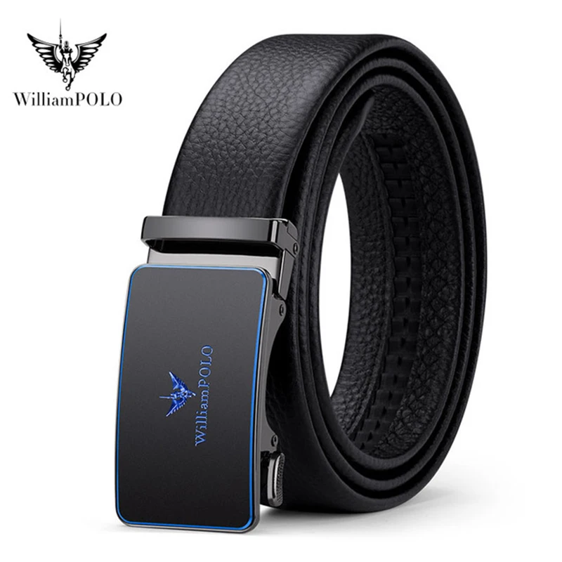 High-end brand belt men's leather fashion business automatic buckle belt youth leisure all-match top layer leather pants belt