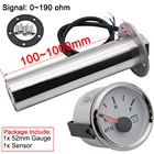 Измеритель HTG 52 мм + датчик уровня сточных вод, датчик уровня сточных вод для морских лодок, автомобилей, автофургонов, удерживающий резервуар, датчик уровня сточных вод 100 мм  600 мм, подходит для 0-ом