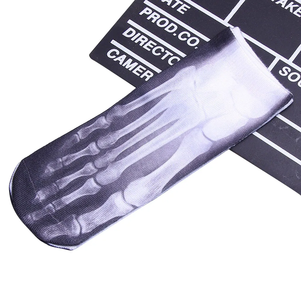 1 пара мужские носки с принтом скелета|Носки и держатели для подарков| |