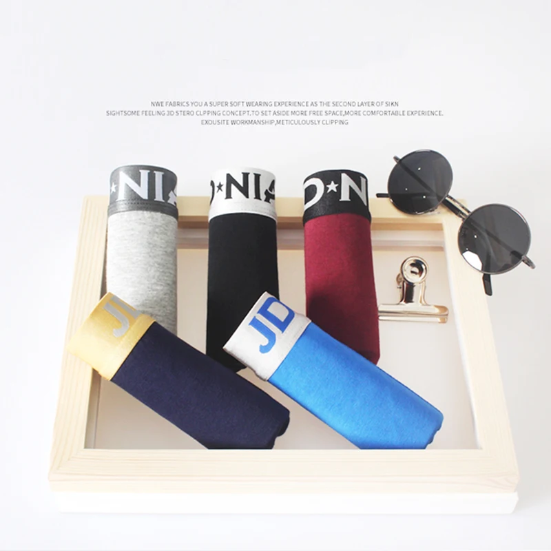 Трусы боксеры мужские 5 шт./компл. мягкие дышащие шорты модное хлопковое нижнее