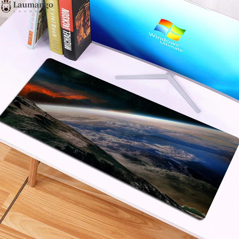 

Super large 400x900cm rubber mouse pad computer game tablet mousepad with edge locking Planet Pattern mouse pad gamingf