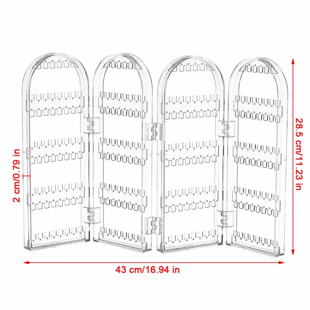 Прозрачная подставка-органайзер для ювелирных изделий ожерелий серег гвоздиков