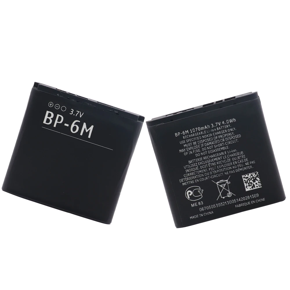 Перезаряжаемые 3 7 V 1070 мА/ч литий Батарея BP-6M для Nokia N73 N77 N93 N93S 3250 6151 6233 6234 6280 6282 6288 6290