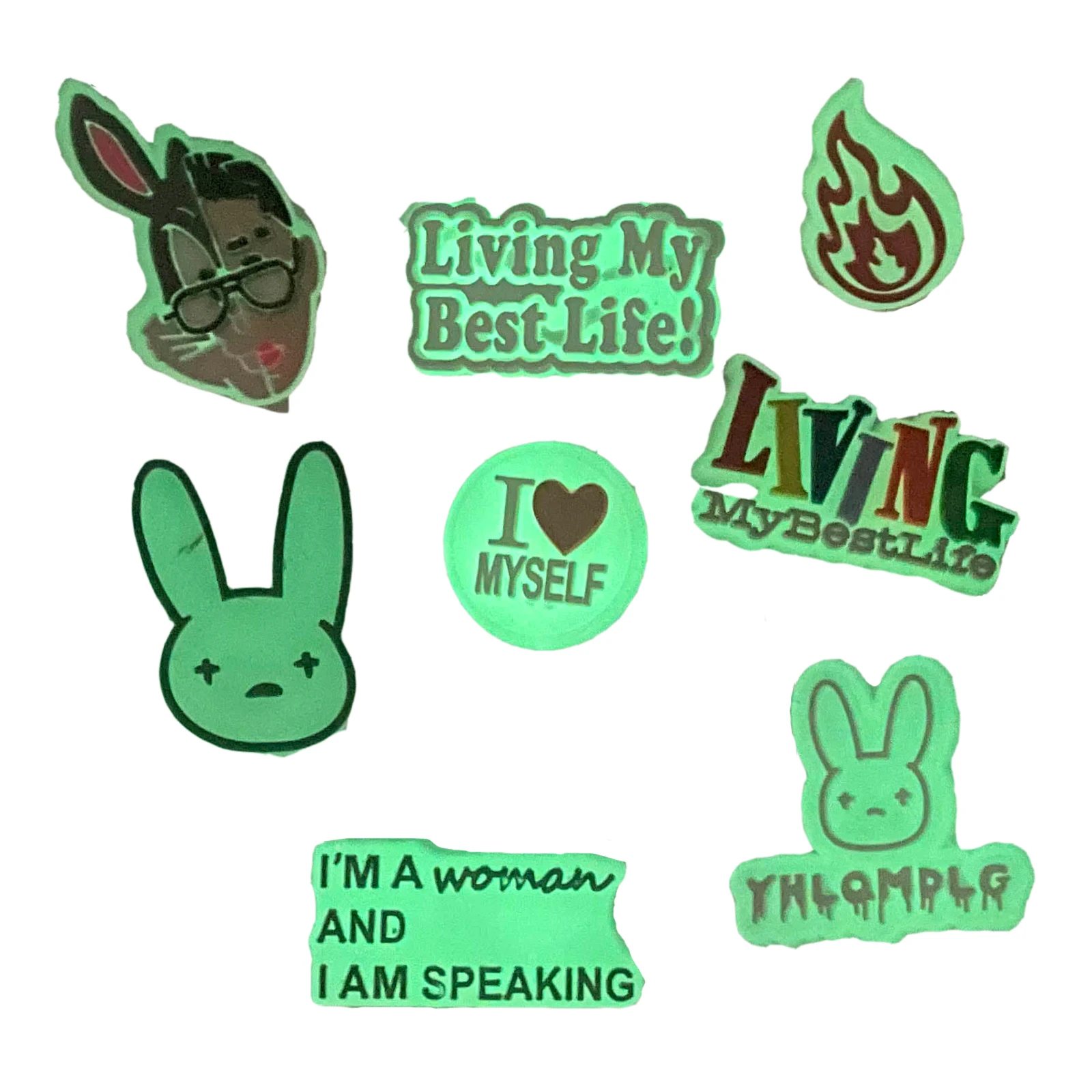 Светящиеся подвески для обуви со слоганом 1 шт. | Обувь