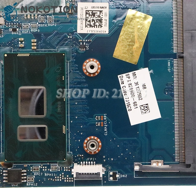 Материнская плата NOKOTION для ноутбука HP Envy 15-AE 15-AE101NF GTX950M GPU SR2EZ I7-6500U CPU ASW50 LA-C503P 829900-601